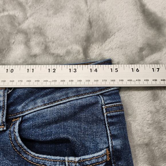 Maurices M. Jeans Womens 8 Blue Vintage Flare Cool Comfort High Rise Slit Hem - Picture 10 of 14
